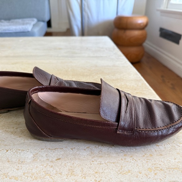 Jamie Haller oxblood Brown penny Loafers - Picture 4 of 6